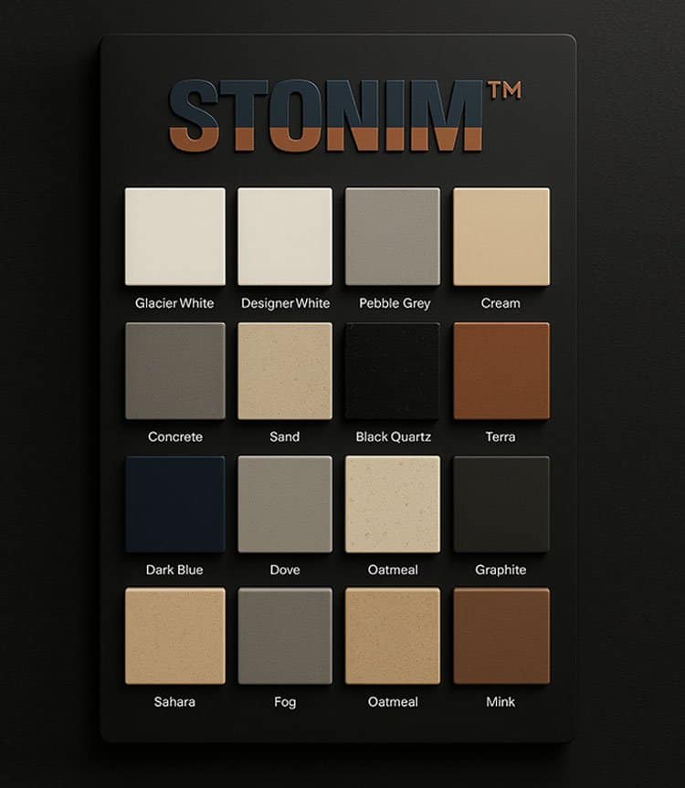 Stonim solid surface fabrication workshop and skilled technicians at work